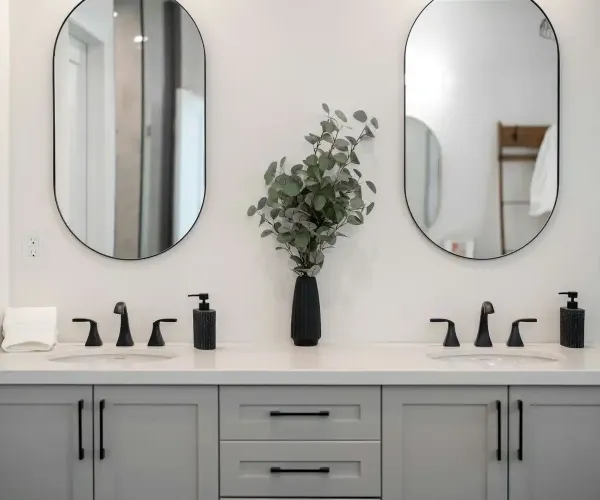 Modern bathroom vanity upgrade in Jericho NY