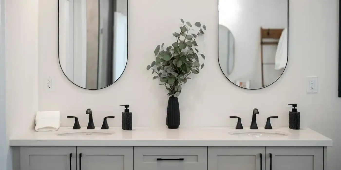 Modern bathroom vanity upgrade in Jericho NY